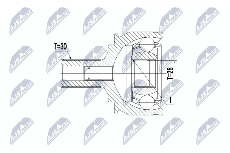 Image of NTY CV joint kit NTY NPZ-ME-028