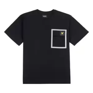Image of Lyle & Scott Kids Heat Sealed Pocket Tee - Black - 10/11