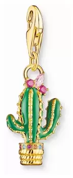 image of Thomas Sabo 1928-471-7 Cactus Charm Gold Plated Sterling Jewellery