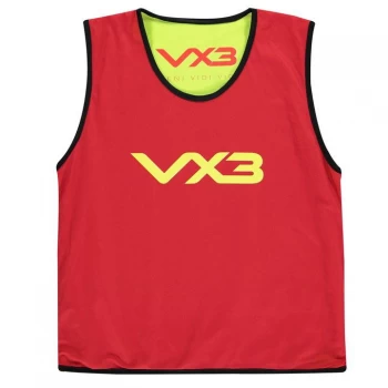 image of VX-3 Reversible Mesh Hi Viz Training Bib Junior - Red