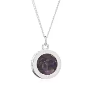 image of Rachel Jackson London Silver Amethyst February Birthstone Amulet Necklace