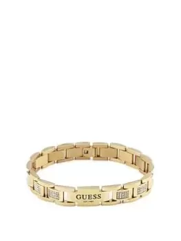 Image of Guess Frontiers Curb Bracelet Gents, Gold, Men