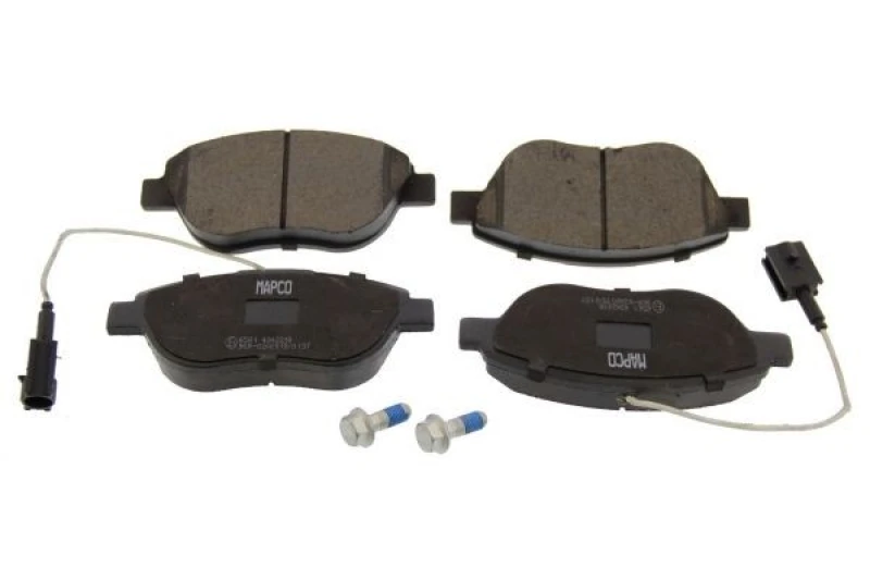 Image of MAPCO 6561 Brake pad set Front Axle, incl. wear warning contact, with anti-squeak plate Brake Pad Set,disc brake (402)