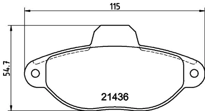Image of HELLA Brake pad set HELLA 8DB 355 019-151
