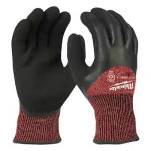 Image of Milwaukee Winter Gloves - Cut Level 3 - 7/S - Black/Red