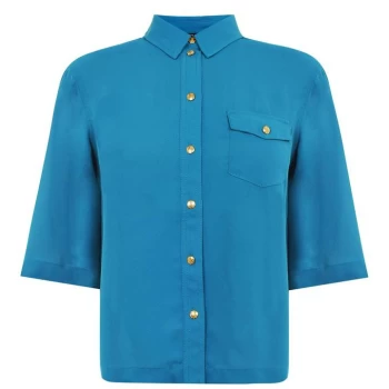 Image of Biba Kimono Button Shirt - Duck Egg