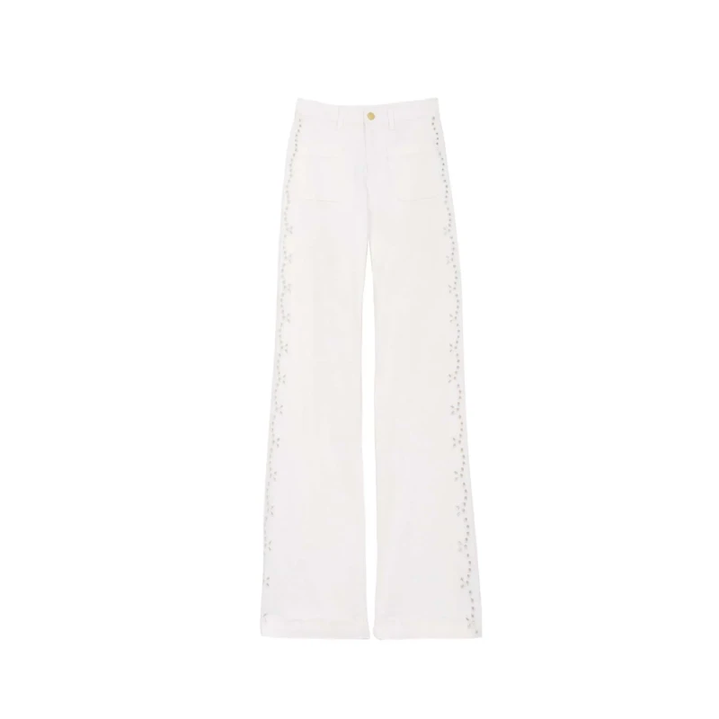 Image of La Petite Etoile Womens jeans La Petite Etoile Poema Blanc Female 36