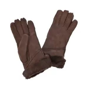 image of Eastern Counties Leather Womens/Ladies Long Cuff Sheepskin Gloves (L) (Coffee)