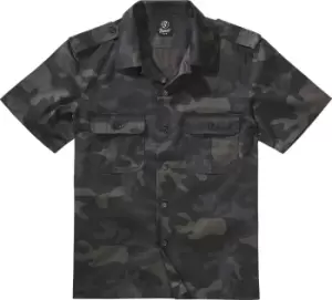 image of Brandit 1/2 Sleeve US Shirt Short-sleeved Shirt dark camo