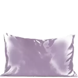 image of Kitsch Satin Pillowcase (Various Colours) - Lavender