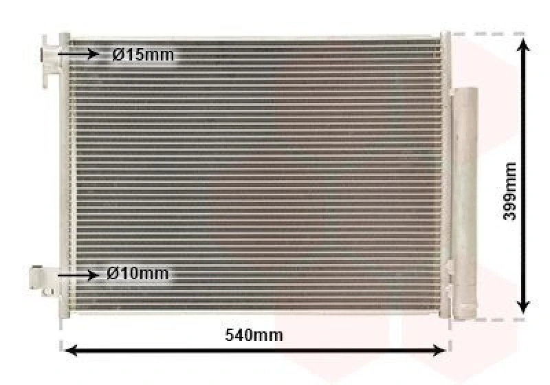 Image of VAN WEZEL Air conditioning condenser VAN WEZEL 43015701