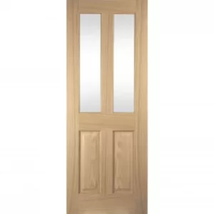 image of 2 Light Clear Glazed Oak Veneer Internal Door 686 x 1981mm