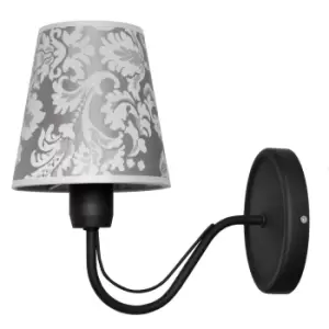 Image of Malbo Candle Wall Lamp Black, Grey 26cm