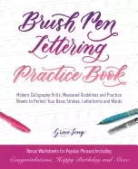 Image of brush pen lettering practice book modern calligraphy drills measured guidel