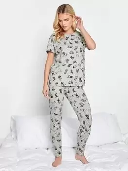 PixieGirl Petite Doggies Tapered Pj Set, Grey, Size 6-8, Women