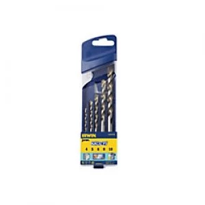 Image of Irwin Cordless Multi Purpose Drill Bit Set 5 Piece 4-10mm