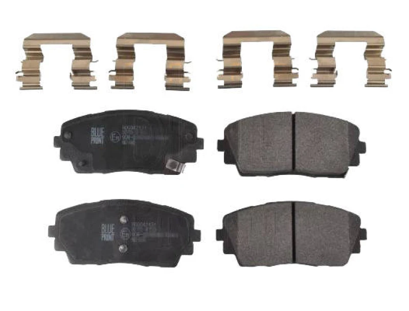 Image of Blue PRINT ADG042131 Brake pad set Front Axle, with acoustic wear warning, with fastening material Brake Pad Set,disc brake (402)