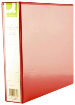 image of Q Connect Pres Binder 4dring 40mm Red