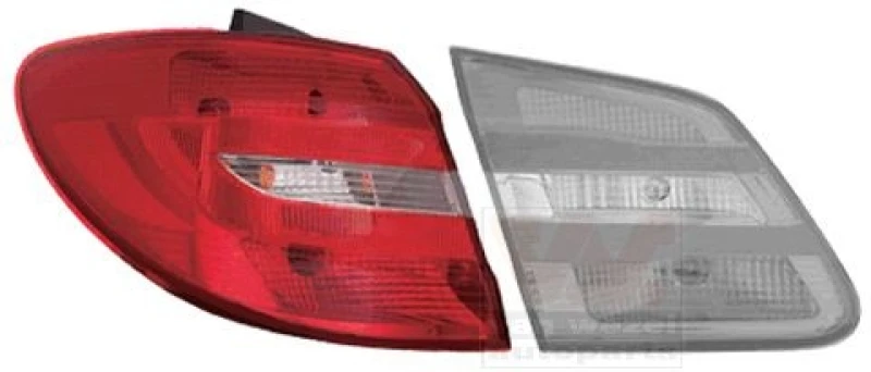 Image of VAN WEZEL 3054921U Rear light Outer section, with bulb holder, Left Combination Rearlight (391)