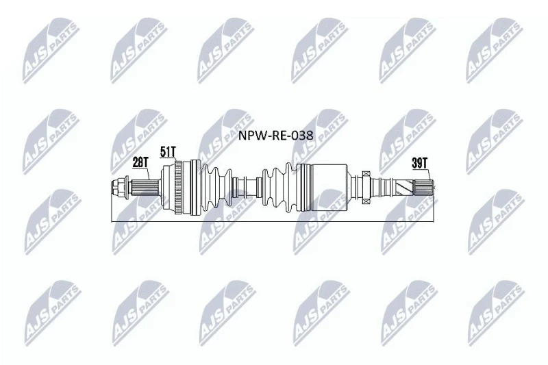 Image of NTY Drive shaft NTY NPW-RE-038