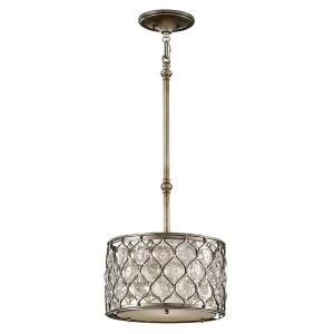 Image of 1 Light Ceiling Cylindrical Pendant Polished Silver, E27