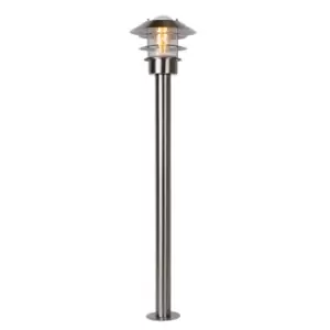 image of Zico Cottage Bollard Lamp post Outdoor - Ø21,8cm - 1xE27 - IP44 - Satin Chrome