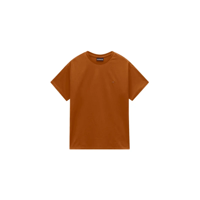 Image of Womens T-Shirt Napapijri Aurora Marron Female XS