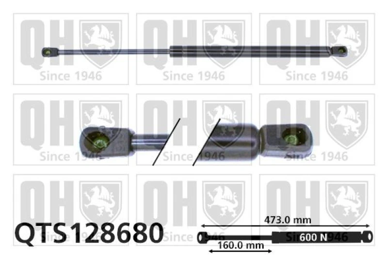 Image of QUINTON HAZELL Tailgate strut QUINTON HAZELL QTS128680