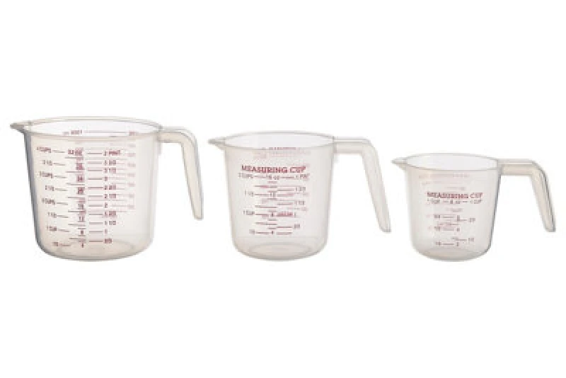 Image of Premier Housewares Guluna Set of Three Clear Plastic Measuring Jugs Clear