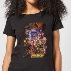 Image of Avengers Team Portrait Womens T-Shirt - Black - XXL