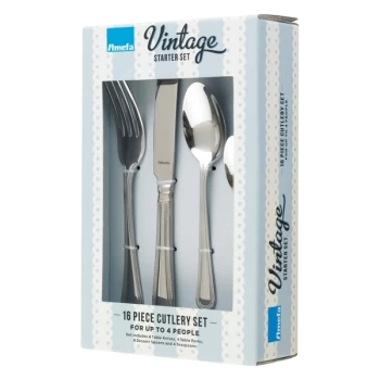 image of Amefa Vintage Bead 16 Piece 4 Person Cutlery Set - Gift Boxed