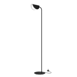 Mollis Modern Floor Lamp Black, Acrylic Shade