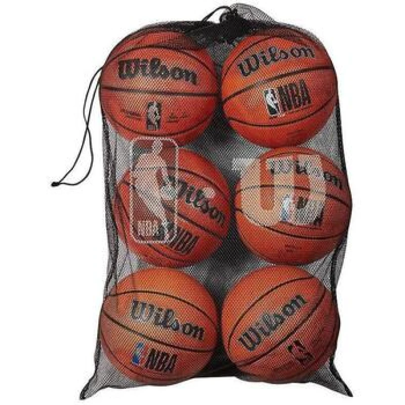 Image of Wilson NBA Mesh Ball Bag in Black Unisex
