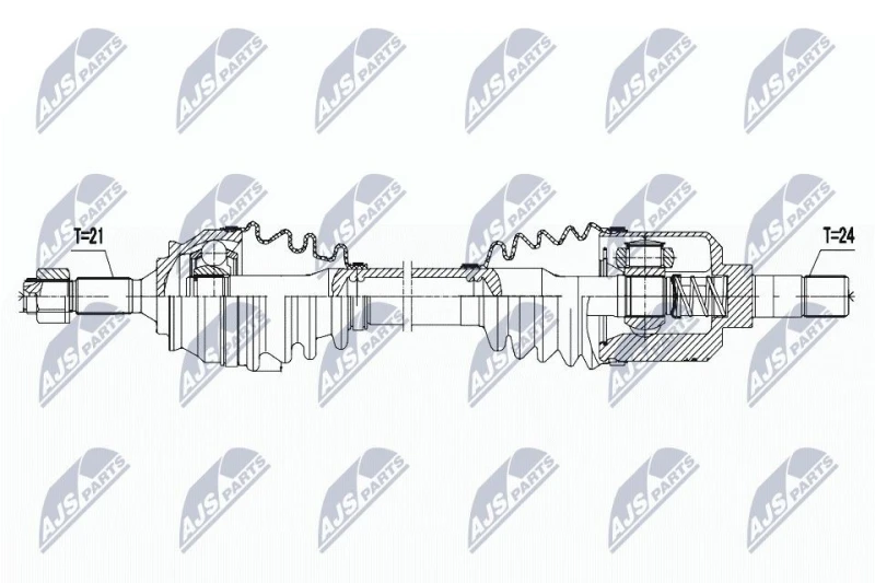 Image of NTY NPW-CT-055 Drive shaft Front Axle Right Drive Shaft (13)