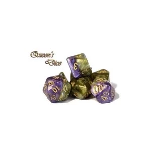 Image of Halfsies Dice - Queens Dice Poly 7 set