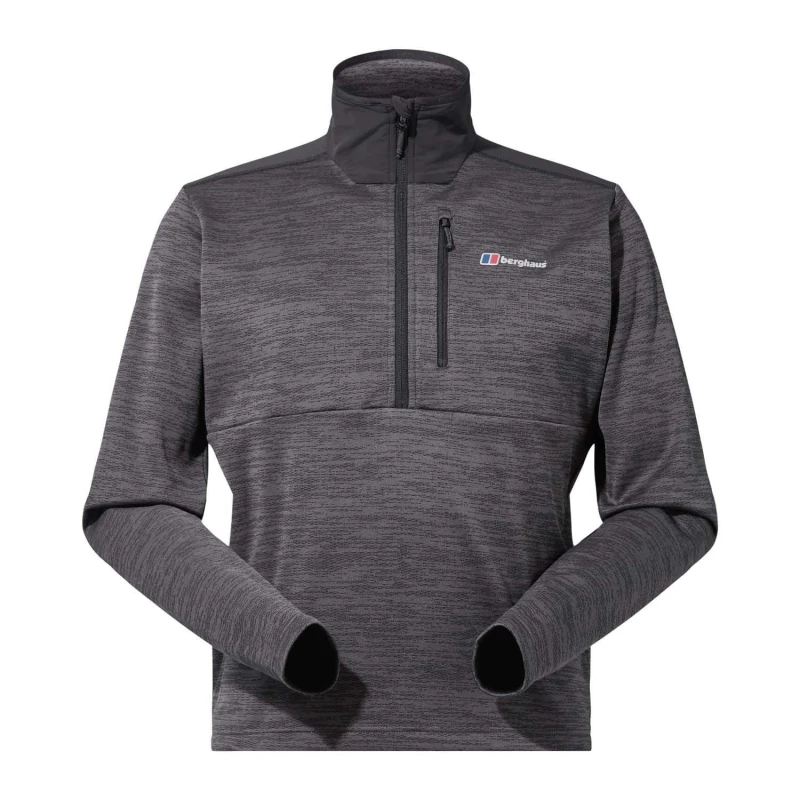 Image of Berghaus Thraskii Half Zip Fleece Top Crew Sweaters S Grey 30073702350