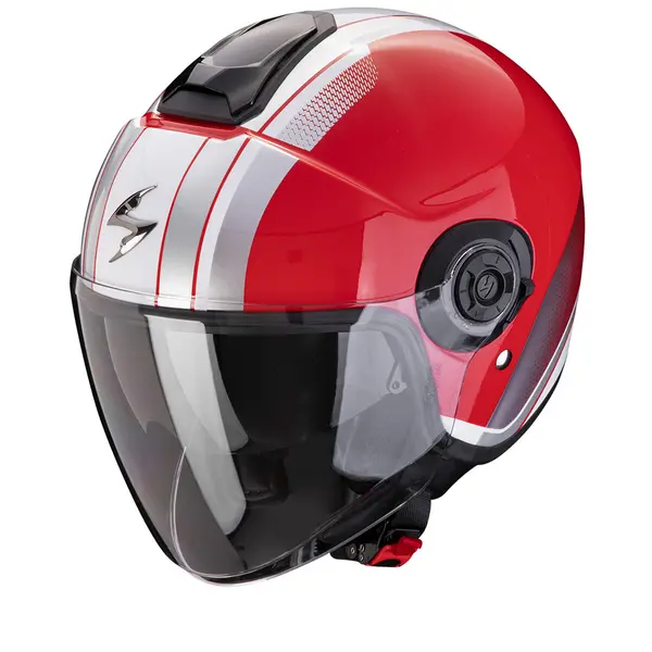 image of Scorpion Exo-City II Vel Red White Jet Helmet Size S