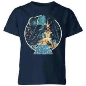 Image of Star Wars Vintage Victory Kids T-Shirt - Navy - 11-12 Years