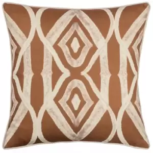 image of Cape Ikat Cushion Rust, Rust / 50 x 50cm / Polyester Filled