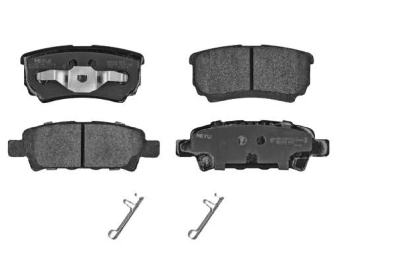 Image of MEYLE 025 240 1416/W Brake pad set Rear Axle, with acoustic wear warning, Original Quality, with anti-squeak plate Brake Pad Set,disc brake (402)