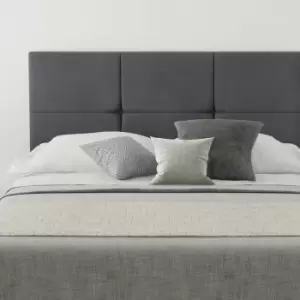 Image of Caine Upholstered Headboard, Plush Velvet, Steel - Headboard 60cm Size Double (135x200)