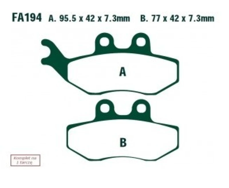 Image of EBC Brakes SFA194HH Brake pad set Brake Pad Set,disc brake (402)