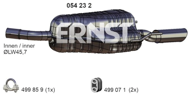 Image of Rear silencer ERNST 054232
