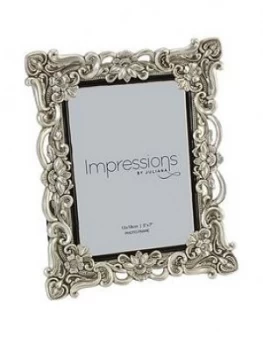Image of Impressions Antique Floral Resin Photo Frame ; 5 X 7 Inch