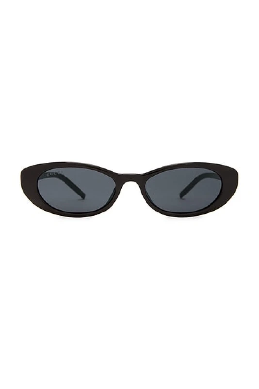 Image of Gucci G String Strass Sunglasses In Black & Grey in Black & Grey - Black. Size all.