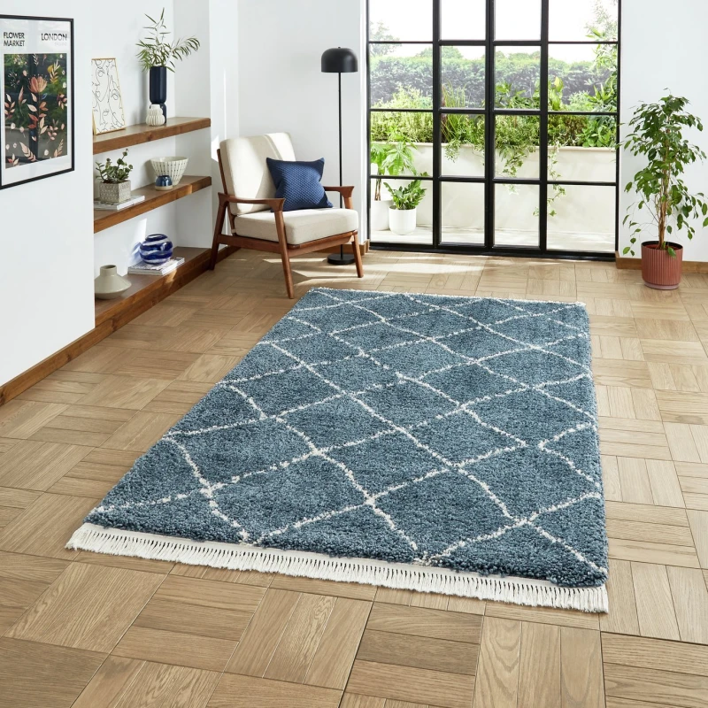 Image of Think Rugs Think Rugs Boho Blue Rug - 160x230cm
