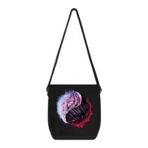 image of Unorthodox Collective Angelic Devil Yin Yang Messenger Bag (One Size) (Black)