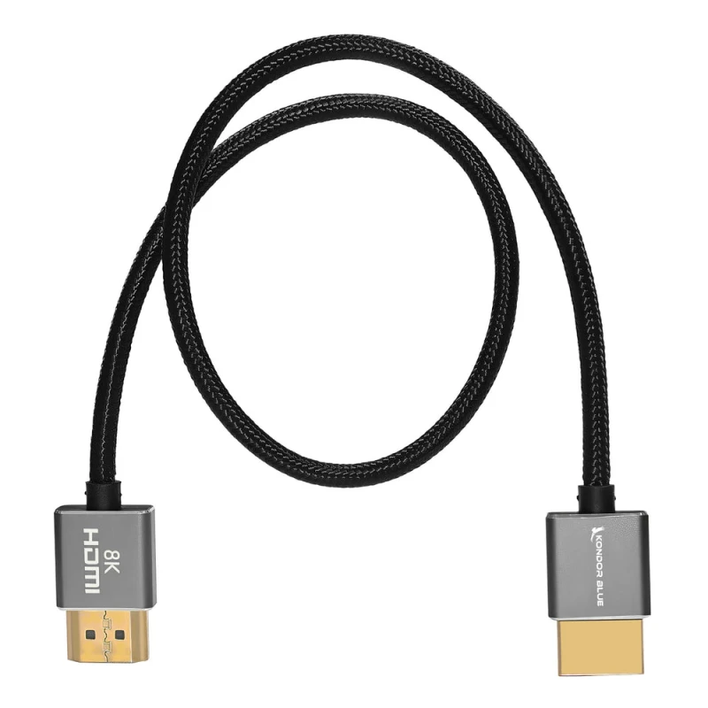 Image of Kondor Blue 8K HDMI 2.1 Cable for On-Camera Monitors 17-in Black