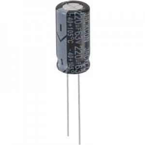 Image of Electrolytic capacitor Radial lead 5mm 220 63 V 20 x H 10 mm x 20 mm