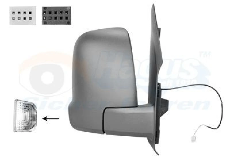 Image of VAN WEZEL Wing mirror VAN WEZEL 2973808